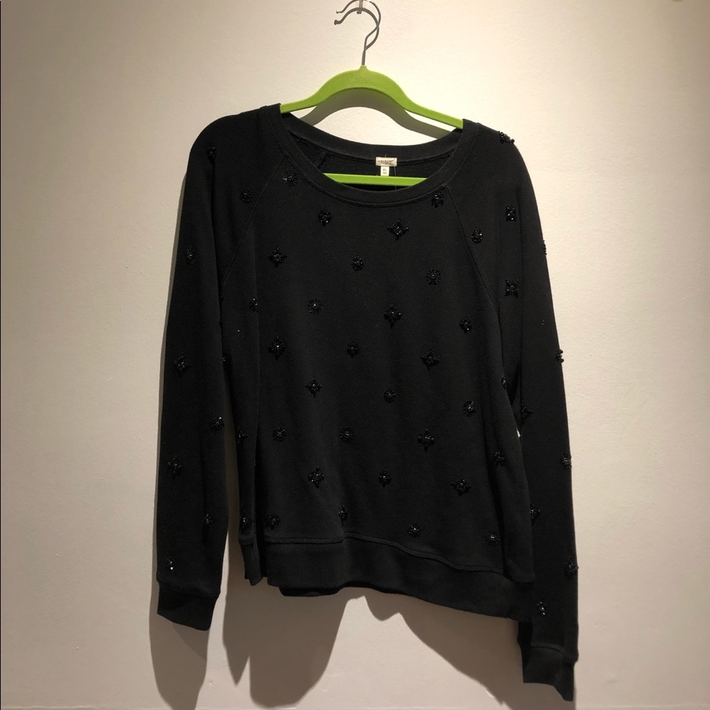 J Crew beaded sweatshirt.